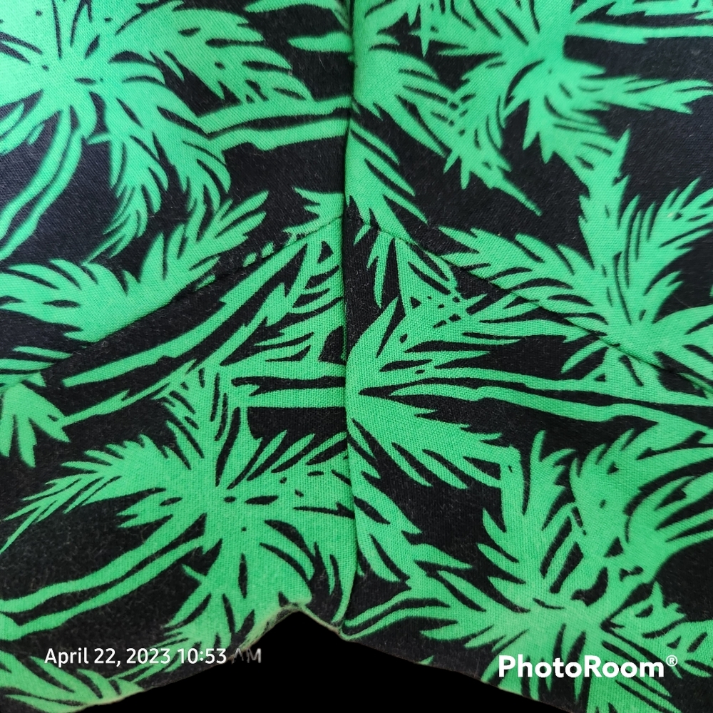 BANANA REPUBLIC Crops Pedal Pushers Capris Green and Black Cotton Rich Fabric - Picture 6 of 9